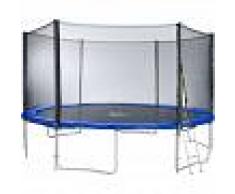 TECTAKE Trampolín con red de seguridad, variante 2 - cama elástica para niños,