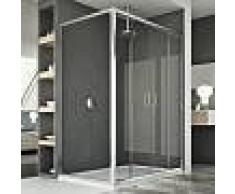 IDRALITE Mampara de Ducha 70x140 CM H185 Transparente mod. Replay Duo 2 Hojas