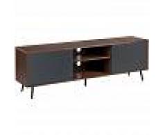 BELIANI Mueble TV madera oscura/gris PORTLAND - BELIANI