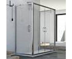 IDRALITE Mampara de Ducha 3 lados 70x120x70 CM H185 mod. Replay Trio 2 Hojas
