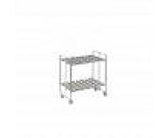 DON HIERRO Carrito camarera 2 bandejas, armazón de color gris 72 - DON HIERRO