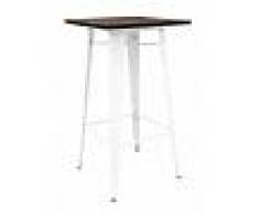 REGALOS MIGUEL Mesa Torix Alta Madera 60 cm - Blanco - REGALOS MIGUEL