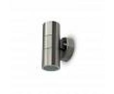V-TAC Aplique design acero inox. para pared IP44 para dos bombillas GU10