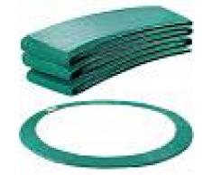 Arebos Almohadillas de seguridad Cojín Trampolín 396cm Verde