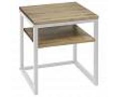 DS MUEBLES Mesita de Noche ECO Three con Estante 40x40 47cm alto estilo industrial