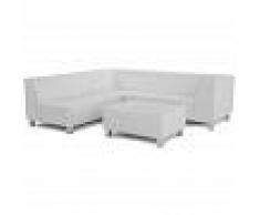 COSI Conjunto de Jardín Cosi Marbella 1 Sofá Riconera+Mesa Blanco