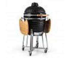 Klarstein Kingsize Barbacoa Kamado de cerámica 21" Ahumador Acero inox