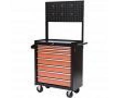HOMCOM Carro Caja de Herramientas Taller Movil 7 Cajones 1 Cerradura 2