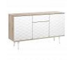 BELIANI Cómoda madera clara/blanco SWANSEA - BELIANI