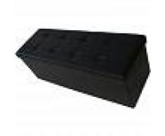 Sotech Almacenamiento Otomano Plegable de Cuero, Almacenamiento Banco, 110 x