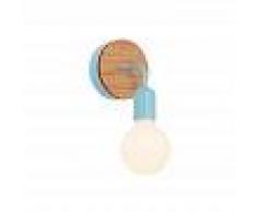 HOMEMANIA Lampara de Pared Valetta Apliques - Azur Claro en Madera, Metal, 17 x