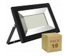 EFECTOLED Pack Foco Proyector LED Solid 50W (10 un) Blanco Cálido 3000K