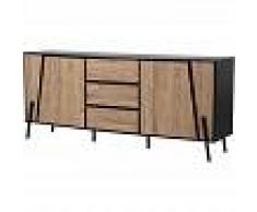 BELIANI Cómoda en color madera/negro BLACKPOOL - BELIANI