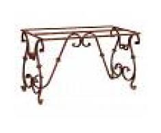 BISCOTTINI Pedestal mesa de centro de hierro lleno L130xPR60xH74 cm - BISCOTTINI