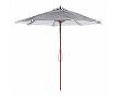 BELIANI Sombrilla de jardín en beige/blanco Ø260 FERENTILLO - BELIANI