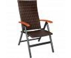 TECTAKE Silla de jardín de ratán plegable Melbourne - sillón de poliratán