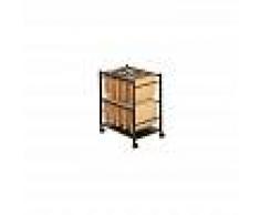LIDERPAPEL Carrito para carpetas colgantes q-connect negro con ruedas para