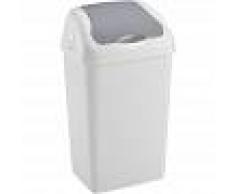 YMBERSA NAYADE Papelera blanca con tapa basculante de 35 Litros. - YMBERSA NAYADE