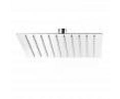 WILTEC Cabezal ducha cuadrado 30x30cm Baño Grifo ducha efecto lluvia Acero