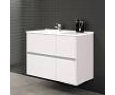 STANO Mueble de Lavabo suspendido TUELA - 80 cm de ancho BLANCO - STANO