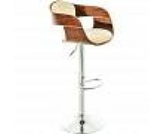 CLP Taburete de bar Kingston Nogal/crema - CLP