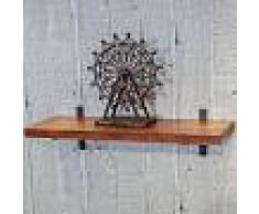 INSMA estante de pared de madera maciza rústica estantes de almacenamiento