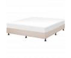 BELIANI Cama tapizada beige con somier 160x200 cm COLONEL - BELIANI