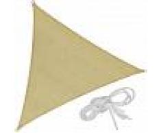 TECTAKE Toldo de polietileno con forma de vela - toldo triangular con cuerdas