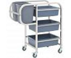 VIDAXL Carrito de cocina con recipientes de plástico 87x43,5x92 cm - VIDAXL