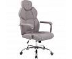 CLP Silla De Oficina Almelo Tapizada En Tela o Simil Cuero Gris Tela - CLP