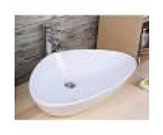 SANYCCES Lavabo sobre encimera cerámico BERGAMO 59 x 39 cm - SANYCCES