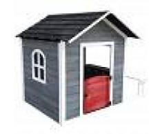 OUTDOOR TOYS Casita de madera infantil Chloe Grey con banco Outdoor Toys 116x138x132