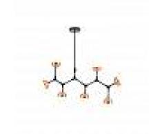 HOMEMANIA Lampara de Suspension Fores Colgante - de Techo - Oro Rosa, Negro,