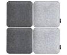 DUNEDESIGN 4 Cojín asiento fieltro Cuadrado 35x35x2,5cm Almohadilla Cojín Silla