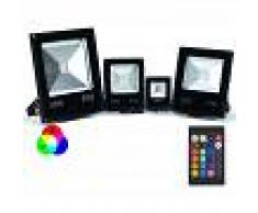 SYSLED Proyector LED de color RGB extra plano para interior/exterior con mando