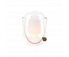QAZQA Moderno Lámpara de mesa recargable 30 cm IP44 blanco - Storm