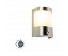 QAZQA Moderno Aplique acero RVS crepuscular IP44 - MIRA Vidrio /Acero