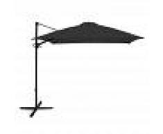 AKTIVE Parasol excéntrico Roma Garden gris claro mástil aluminio 300x300 cm