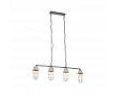 QAZQA Industrial Lámpara colgante industrial hormigón 4 luces - Mighty