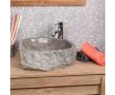 WANDA COLLECTION lavabo sobre encimera grande para cuarto de baño ROCA de mármol gris