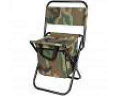 INSMA Silla plegable de camuflaje Sillón de pesca Taburete ligero + Bolsa de
