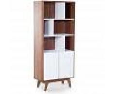 BELIANI Cómoda en madera oscura/blanco COLUMBUS - BELIANI