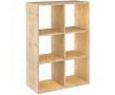 ASTIGARRAGA KIT LINE Estantería Dinamic modular con 6 cubos de madera maciza de pino