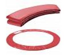 Arebos Almohadillas de seguridad Cojín Trampolín 244cm Rojo