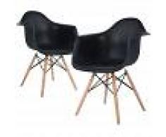 OOBEST Sillas de comedor 2 unidades Sillón de plástico Estructura metálica