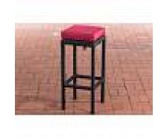 CLP Taburete Outdoor Alia 5mm Redondo/negro Rojo rubí - CLP