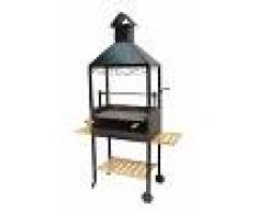 IMEX-EL ZORRO IMEX-71510 Barbacoa chimenea ruedas elevador y parrilla inox