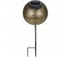 ASUPERMALL Luz solar para jardin, lampara de cesped con estaca de globo, blanco
