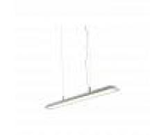 QAZQA Moderno Lámpara colgante moderna 100cm plateada LED - DUCT S