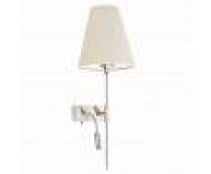 FARO SABANA Aplique de pared - Beige y níquel mate - Lector derecho - FARO
